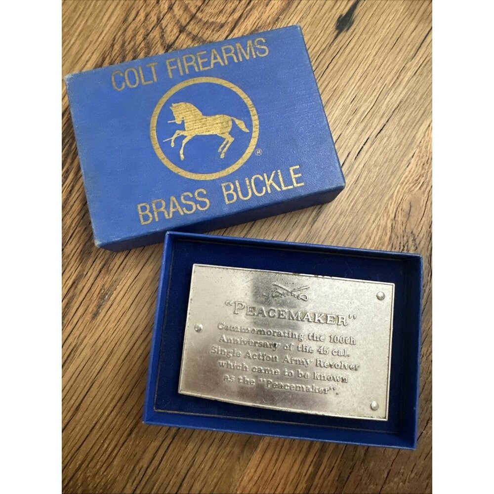 Colt Firearms Peacemaker Belt Buckle Vintage